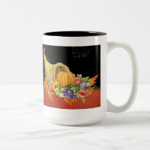 La cosecha del otoño de la cornucopia sale de la u taza