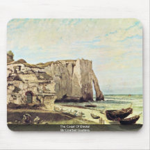 La costa de Etretat de Courbet Gustavo Tapete De Raton