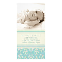 La crema de la aguamarina le agradece las tarjetas tarjeta fotografica personalizada