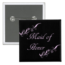 La criada floral del rosa y del negro del honor ab pins