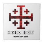 La cruz de Jerusalén - opus Dei - trabajo de dios Teja Cerámica