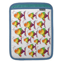La cubierta del cojín de los pescados fundas para iPads