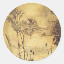 La cuerda tirante de la hada de Arturo Rackham, ar Pegatina
