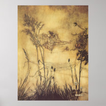 La cuerda tirante de la hada de Arturo Rackham, ar Poster