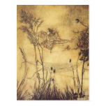 La cuerda tirante de la hada de Arturo Rackham, ar Postal