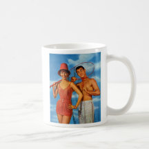 La datación retra de las mujeres 60s del vintage c taza