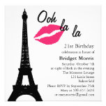 ¡La del la de Ooh! Invitación del cumpleaños (blan