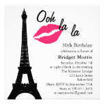 ¡La del la de Ooh! Invitación del cumpleaños (blan