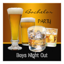 La despedida de soltero bebe noche de los muchacho invitacion personalizada