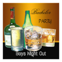 La despedida de soltero bebe noche de los muchacho invitaciones personalizada