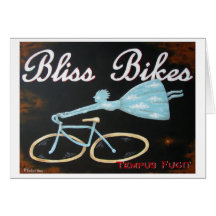 La dicha Bikes Notecard Tarjetón