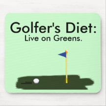 La dieta del golfista:  Viva en verdes Tapete De Raton