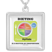 La dieta es una cuestión de proporción (el logotip pendientes personalizados
