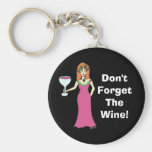 La diosa del vino "no olvida oscuridad del vino" llaveros personalizados