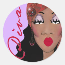 La "DIVA es los pegatinas de una palabra de cuatro