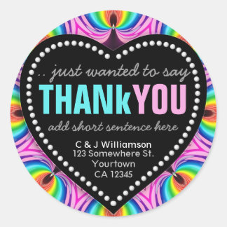 La diversión de neón feliz maravillosa le agradece