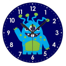 La diversión embroma el azul extranjero, reloj de 
