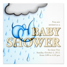La ducha de bebés de la lluvia invita - a la tarje anuncios  