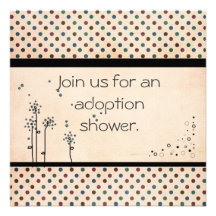 La ducha de la adopción invita comunicados personalizados