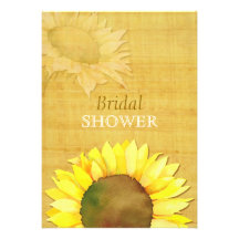 La ducha nupcial de la caída rústica del girasol d anuncios personalizados