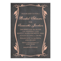 La ducha nupcial de la pizarra del Flourish del me invitaciones