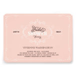 La ducha nupcial del rosa elegante del Flourish de invitaciones