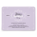 La ducha nupcial púrpura del Flourish elegante del invitaciones