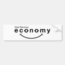 La economía de Romney Pegatina De Parachoque