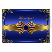 La élite le agradece cardar el oro azul elegante tarjeton