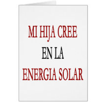 La Energia del En del Cree del MI Hija solar Tarjeton