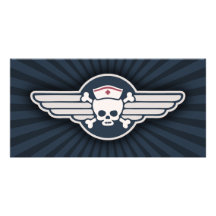 La enfermera del pirata se va volando III Tarjeta Con Foto Personalizada