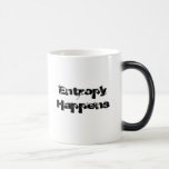 La entropía sucede tazas de café