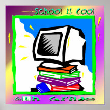 La escuela es 6to grado fresco - poster de la PC