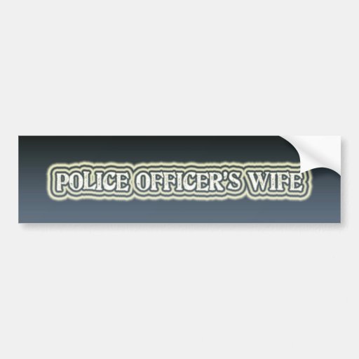 La esposa del oficial de policía pegatina de parachoque