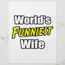 La esposa más divertida del mundo tarjeta publicitaria