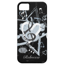 La estrella musical personalizada observa el model iPhone 5 Case-Mate cárcasas