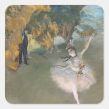 La estrella, o bailarín en la etapa, c.1876-77 calcomanías cuadradas