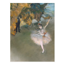 La estrella, o bailarín en la etapa, c.1876-77 tarjeta postal