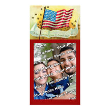 La estrella Spangled la tarjeta de la foto de la b Tarjetas Personales