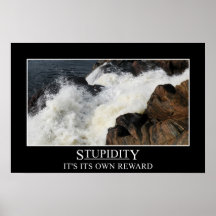 La estupidez es su propia recompensa (s) poster