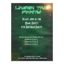 La etiqueta verde del laser invita comunicado personalizado