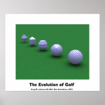 La evolución del golf posters