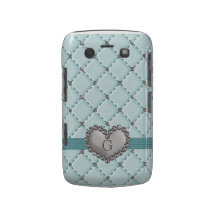 La falsa aguamarina acolchó el corazón Blackberry  Case-Mate Blackberry Cárcasa