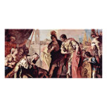 La familia de Darío antes de Alexander el grande Tarjetas Fotográficas Personalizadas