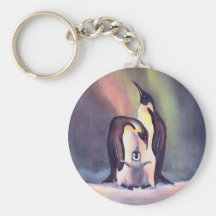 LA FAMILIA del PINGÜINO de SHARON SHARPE Llavero Personalizado