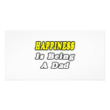 La felicidad está siendo un papá tarjetas personales con fotos