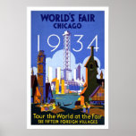 La feria de mundo de Chicago del poster del viaje 