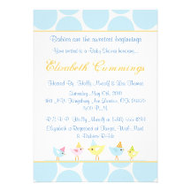 la fiesta de bienvenida al bebé de los chirridos i invitacion personalizada