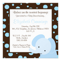 la fiesta de bienvenida al bebé del elefante invit invitaciones personales 