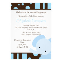 la fiesta de bienvenida al bebé del elefante invit anuncio personalizado